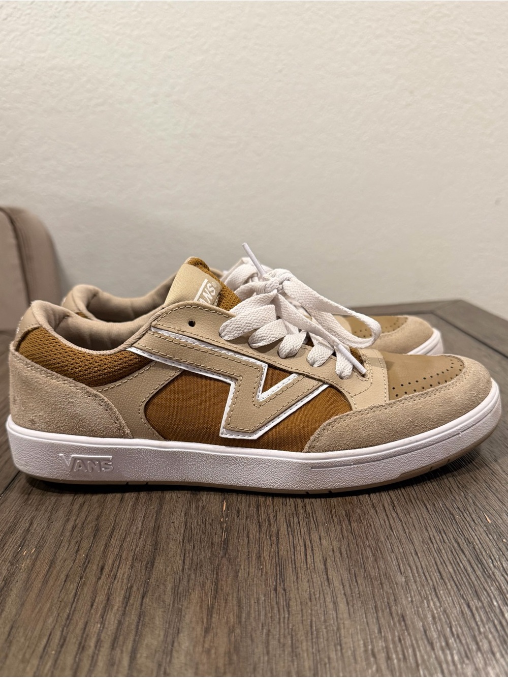 Vans Low-Top Sneakers in Beige and Brown women’s 10/ men’s 8.5